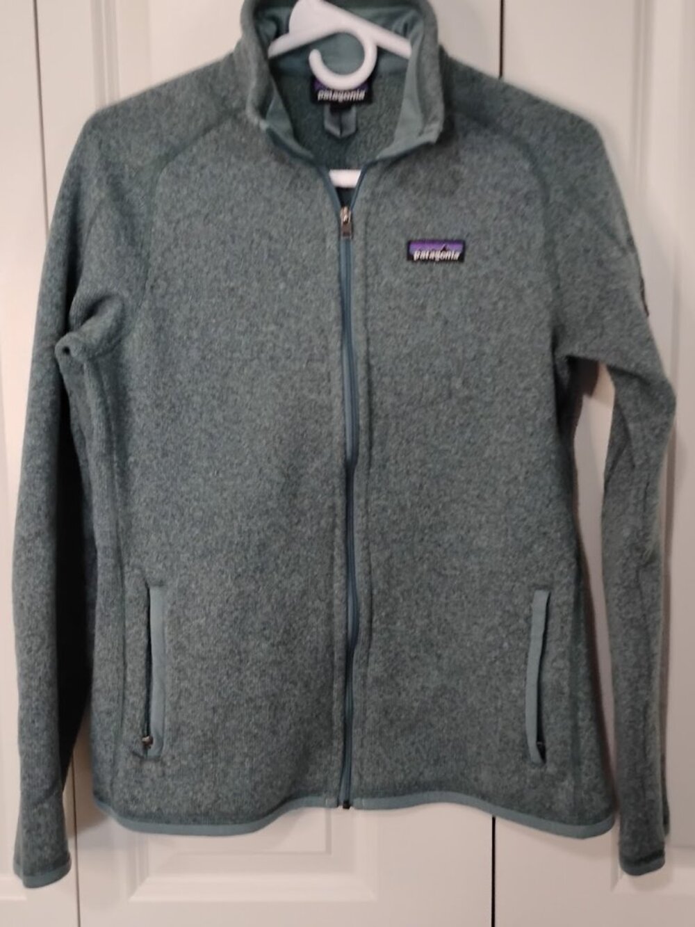 Patagonia Women's Green Heather Long Sleeve Better Sweater Fleece Jacket Size M